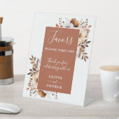 Terracotta Rustikale Gastgeschenke Hochzeit Sockelschild (In SItu)