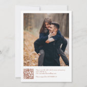 Terracotta Rustikale Herbsthochzeit Wildblume Einladung (Rückseite)