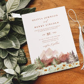 Terracotta Rustikale Hochgebirgslandschaft Wildblu Einladung