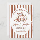 Terracotta Rustikale Hochzeit Save The Date (Vorderseite)