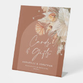 Terracotta rustikale Hochzeitskarten & Geschenke Sockelschild (Vorderseite)