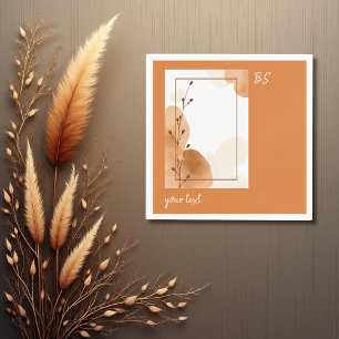 Terracotta rustikale minimale florale Rahmen & Mon Serviette