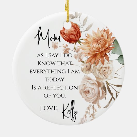 Terracotta Rustikale Mutter des Brautgeschenks Keramik Ornament (Hinten)