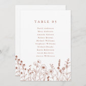 Terracotta Rustikale Wildblume Seekartenkarte Einladung (Vorne/Hinten)