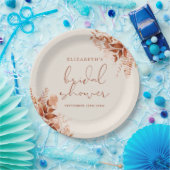 Terracotta Rustikales Brautparty Pappteller (Party)