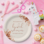 Terracotta Rustikales Brautparty Pappteller (Party)