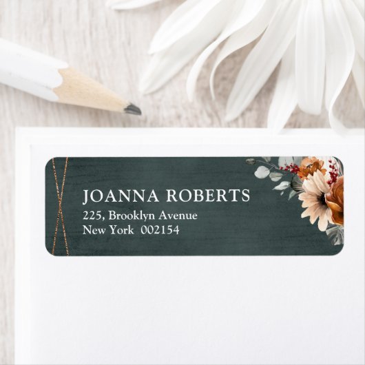 Terracotta Sage Burgund Bloral Geometric Wedding (Insitu)