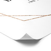 Terracotta Sage Burgundy Geometric Wedding Willkom Poster (Ecke)