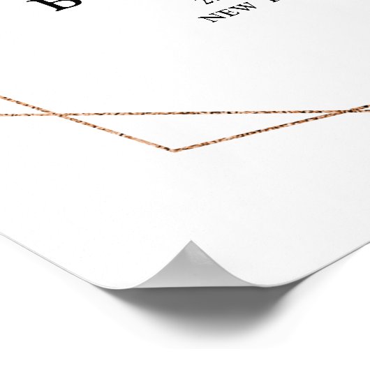 Terracotta Sage Burgundy Geometric Wedding Willkom Poster (Ecke)