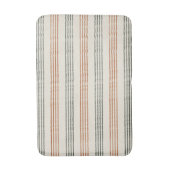 Terracotta Sage Green Modern Boho Strip Badematte (Vorderseite Vertikal)