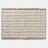 Terracotta Sage Modern Minimalistischer Streifen B Decke (Vorderseite)