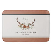 Terracotta Salbei botanische Blumenshow Badematte (Vorderseite)