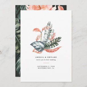 Terracotta Salbei tropisches Blattwerk Hochzeit