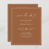 Terracotta Save the Date (Vorne/Hinten)