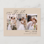 Terracotta Save the Date 3 Foto Postkarte (Vorderseite)