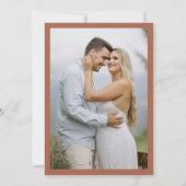 Terracotta Save the Date Hochzeitsankündigung (Rückseite)