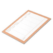 Terracotta Scallops Family Weekly Planer Notepad Notizblock (angewinkelt)