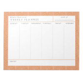 Terracotta Scallops Wochenplaner Notepad Notizblock (Vorderseite)