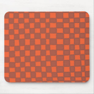 Terracotta Schachbrettmuster Stilvoll und modern Mousepad