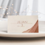 Terracotta Schatten Minimalist Boho Wedding Place<br><div class="desc">Weiche Terracotta Aquarell Hochzeitsfeiern,  Teil unserer hochgefärbten Hochzeitskollektion in Aquarellfarben. Mit den Farben neutraler ecku zu rosten zu brennen Orange,  erinnert an Ton Wüsten,  in malerischen Linien von reichen Aquarellfarben-Waschung,  mit minimalistischem Text.</div>