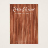 Terracotta-Schattierungen Pinselstriche Ohrkarte (Vorderseite)