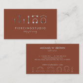 Terracotta Schmuckzubehör Körper Piercing Visitenkarte (Vorne/Hinten)