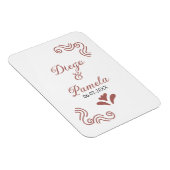 Terracotta schwarz rustikale spanisch Hochzeitspaa Magnet (Rechte Seite)