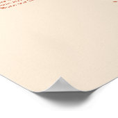 Terracotta Script 9 Table Wedding Poster (Ecke)