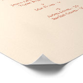 Terracotta Script Alphabetisches Plakat (Ecke)