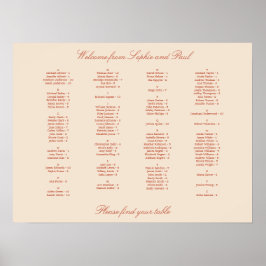 Terracotta Script Alphabetisches Plakat