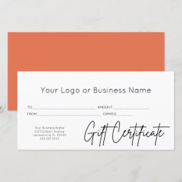 Terracotta Script Logo Geschenkgutschein
