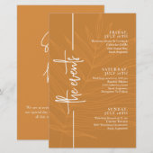 Terracotta Script Minimal Wedding Events Timeline (Vorne/Hinten)