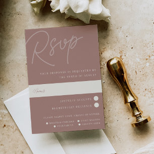 Terracotta Script Watermark - Auswahl RSVP Karte