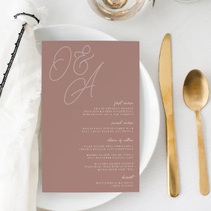 Terracotta Script Watermark Monogram Wedding