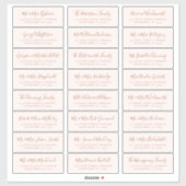 Terracotta Script Wedding Guest Address Labels (Blatt)