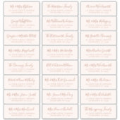 Terracotta Script Wedding Guest Address Labels (Vorderseite)