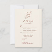 Terracotta Seashell Beach Hochzeit in Urlaubsort RSVP Karte (Vorderseite)