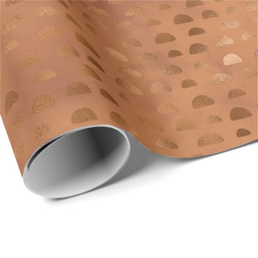Terracotta Shimmer Geometric Geschenkpapier (Rolleneckpunkt)