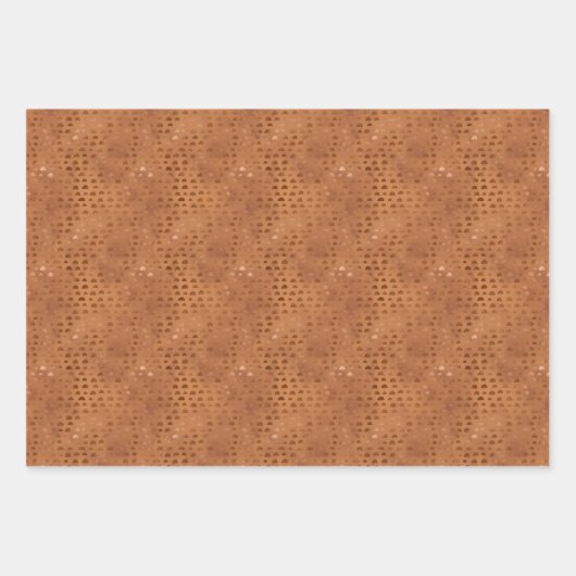 Terracotta Shimmer Geometric Geschenkpapier Set (Vorderseite 3)