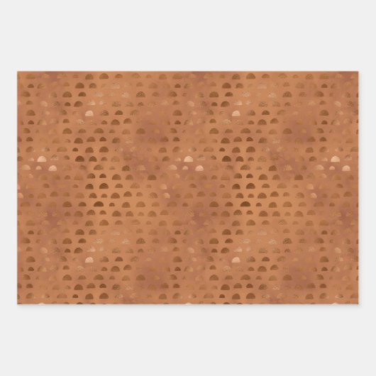 Terracotta Shimmer Geometric Geschenkpapier Set (Vorderseite 2)