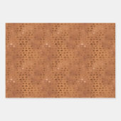 Terracotta Shimmer Geometric Geschenkpapier Set (Vorderseite)