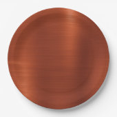 Terracotta Shimmer Ombre Pappteller (Vorderseite)