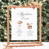 Terracotta Signature Drinks Wedding Sockelschild