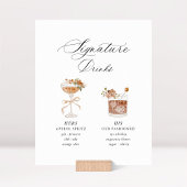 Terracotta Signature Drinks Wedding Sockelschild
