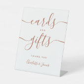 Terracotta Signature Script Cards und Geschenke Sockelschild (Vorderseite)
