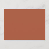 Terracotta Signature Script Hochzeit Speichern Sie Postkarte (Rückseite)