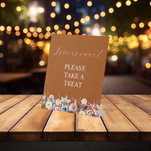 Terracotta Signature Script-Liebe ist süß Gefallen Sockelschild