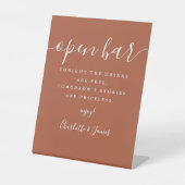 Terracotta Signature Script Open Bar Sockelschild (Vorderseite)
