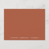 Terracotta Silver Heft Script Business Vielen Dank Postkarte (Rückseite)