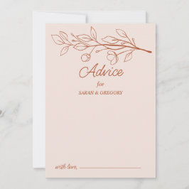 Terracotta Simple Boho Floral Wedding Adventure Einladung